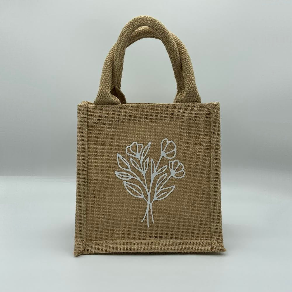 Jutetasche Blumenstrauß