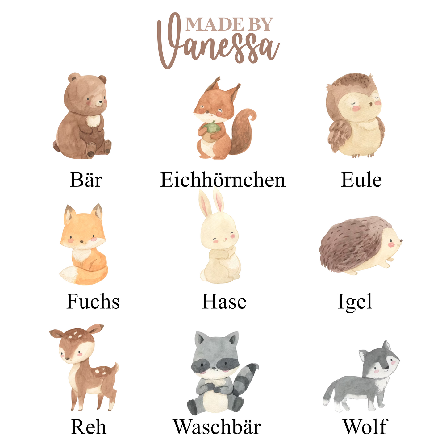 Spardose Waldtiere