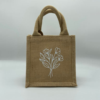 Jutetasche Blumenstrauß