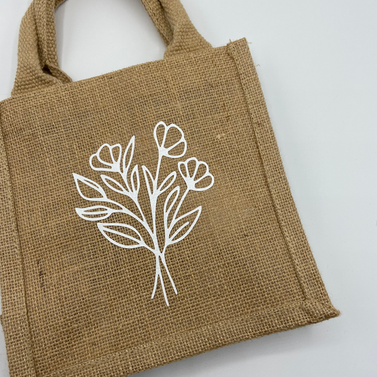 Jutetasche Blumenstrauß
