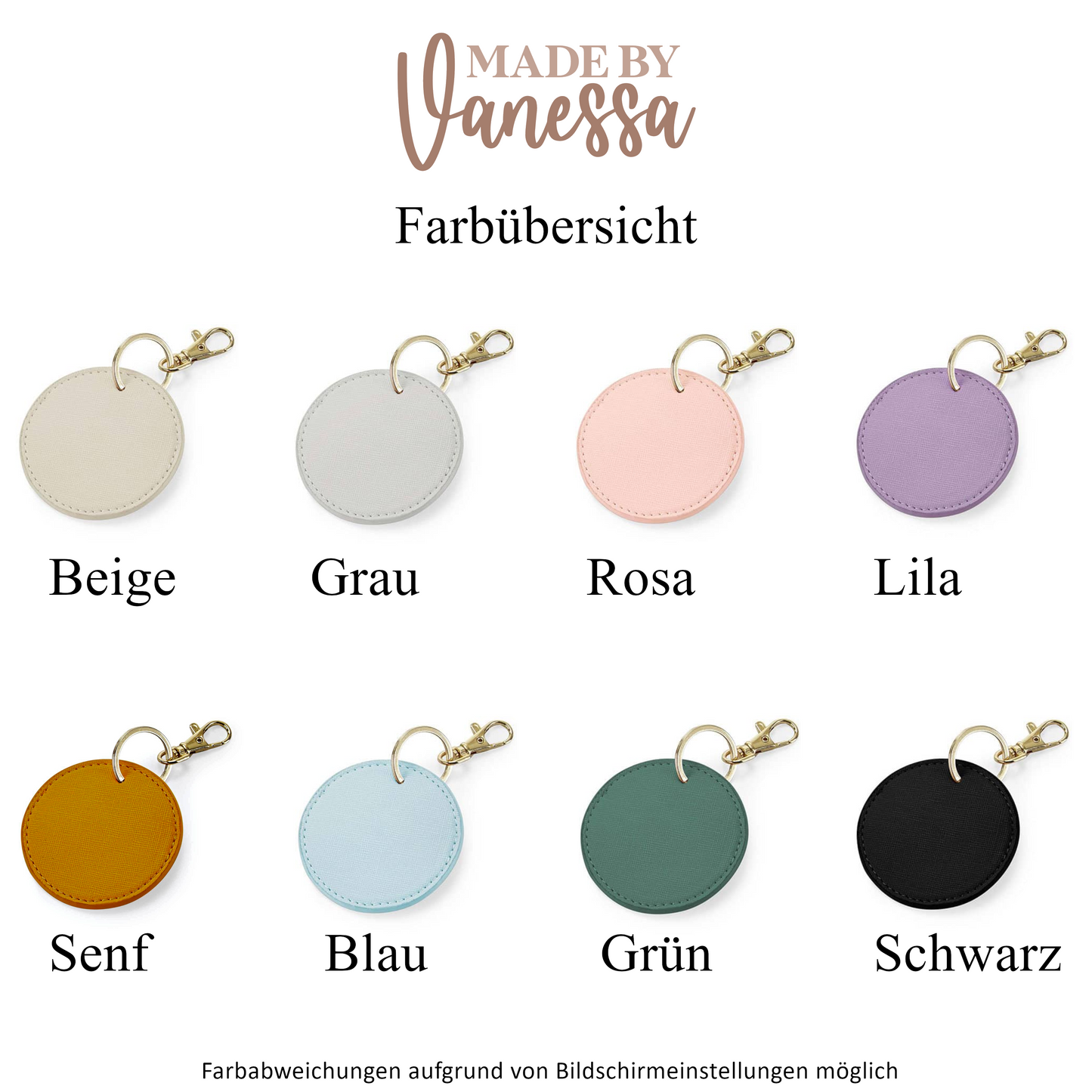 Schlüsselanhänger Rund Name